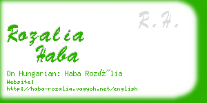 rozalia haba business card